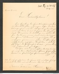 k.k. naturhistorisches Hofmuseum, Intendanzakten 1885-1896 (Hauer), Aktenzahl Z.317/1887, Seite 1